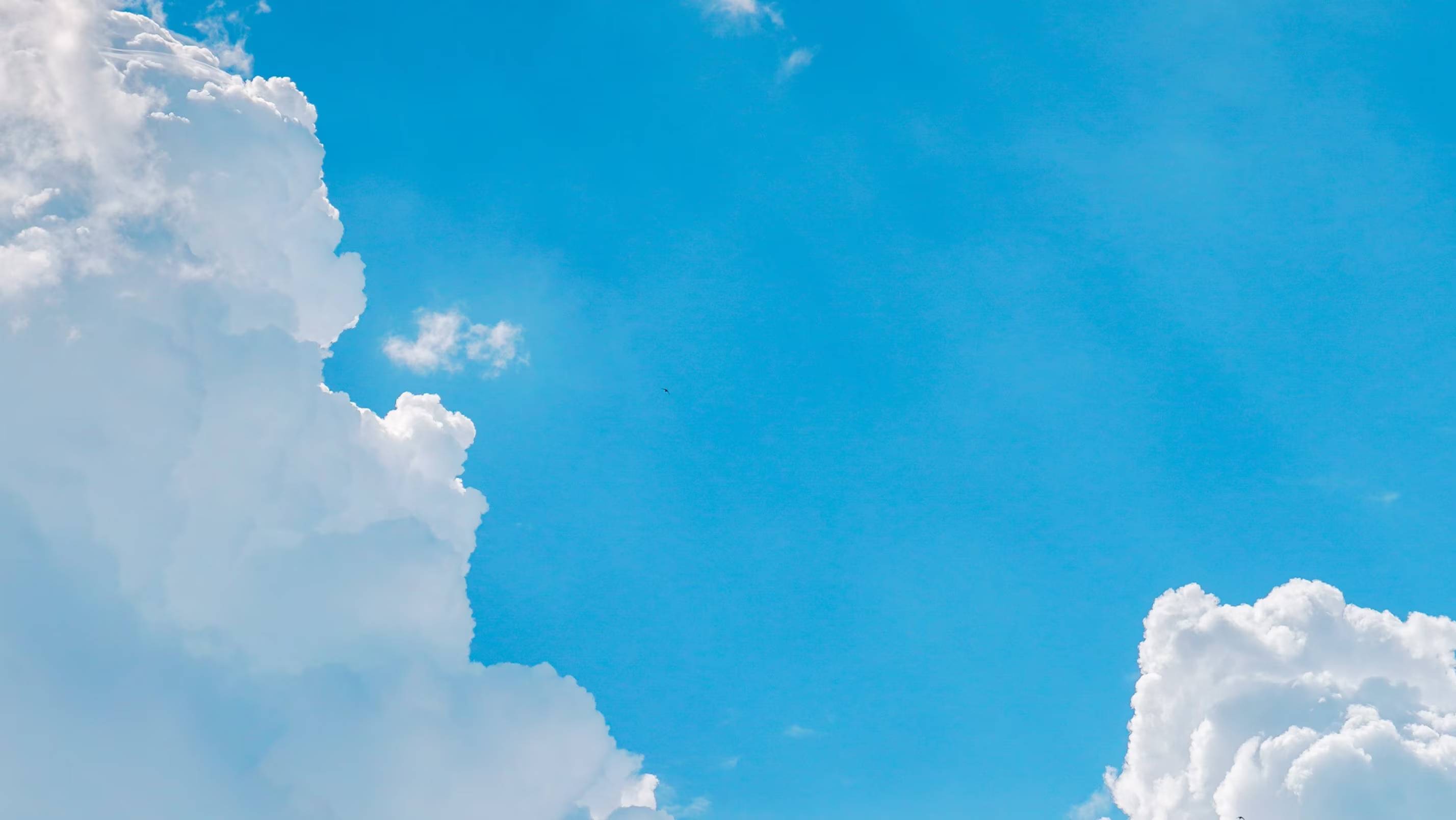 Blue sky with white clouds