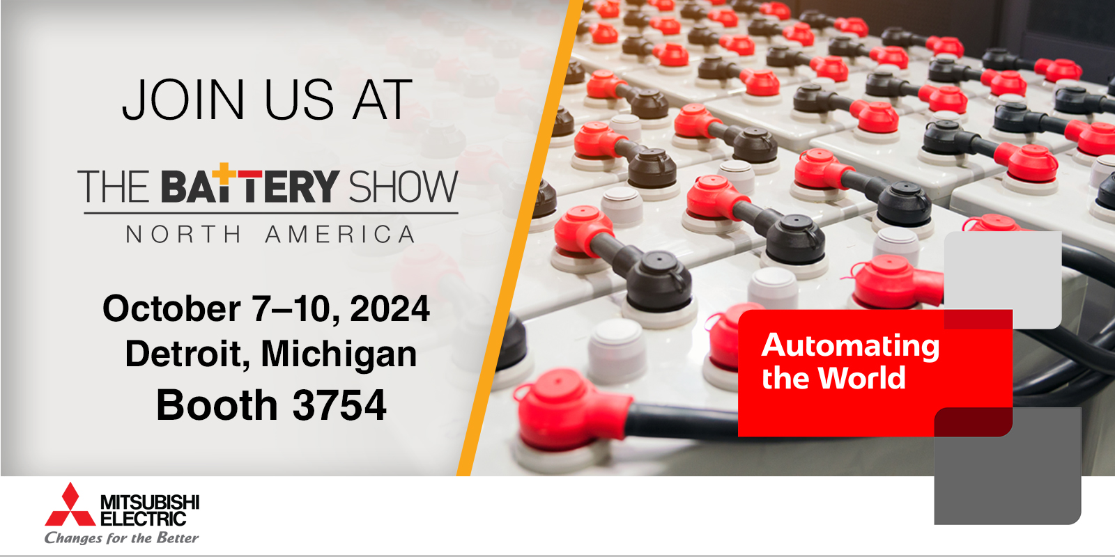 Visit Mitsubishi Electric at The Battery Show 2024 Detroit, MI