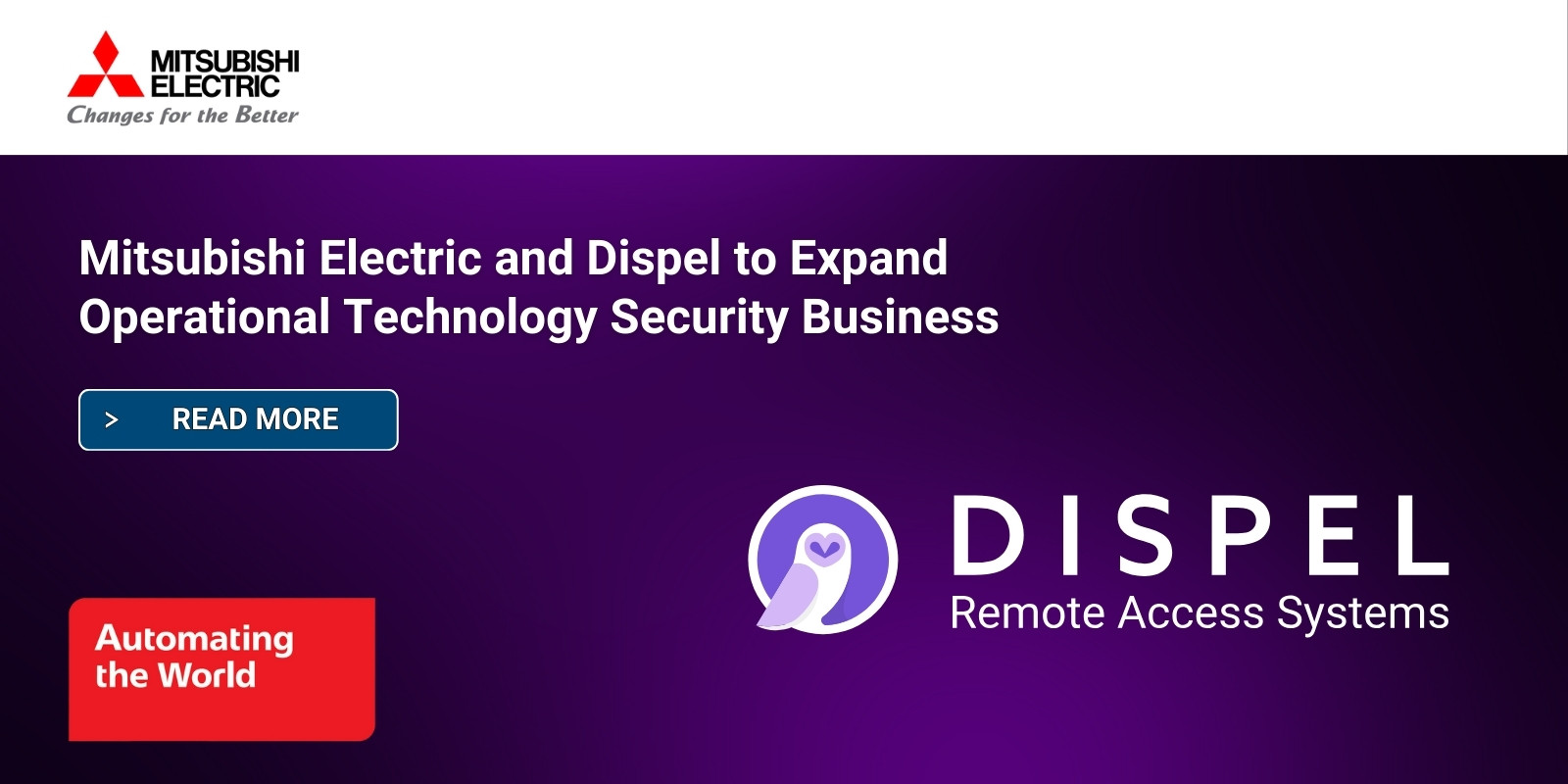 Dispel & MELCO Partnership Press Release | Mitsubishi Electric Automation