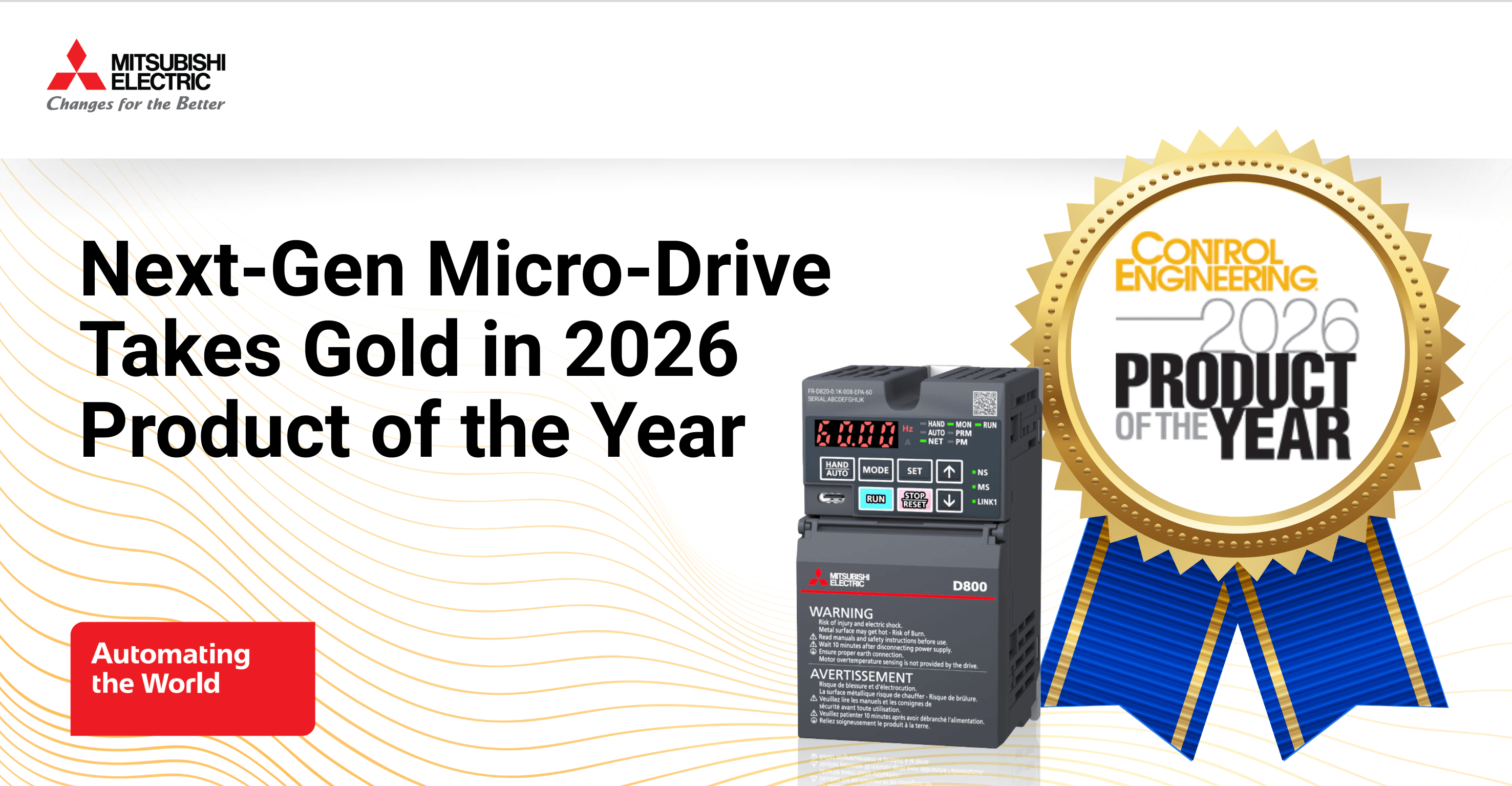 FR-D800 VFD Wins Gold in Control Engineering's 2026 Product of the