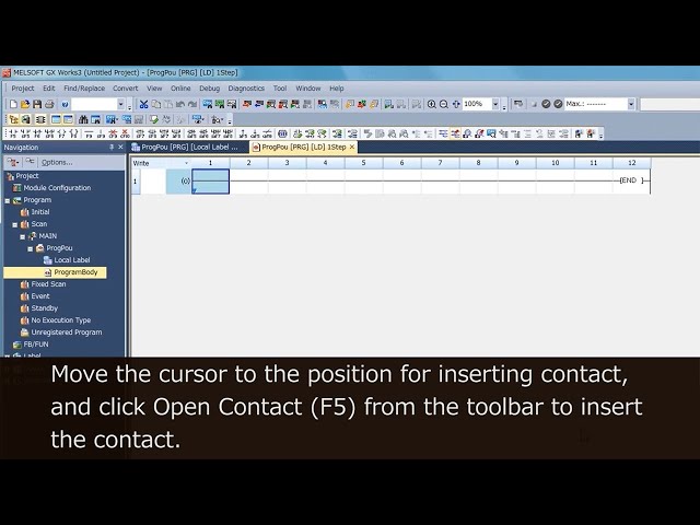 Program the FX5U CPU module - Try programming 2 Video