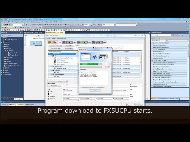 Program the FX5U CPU module - Try programming 4 Video