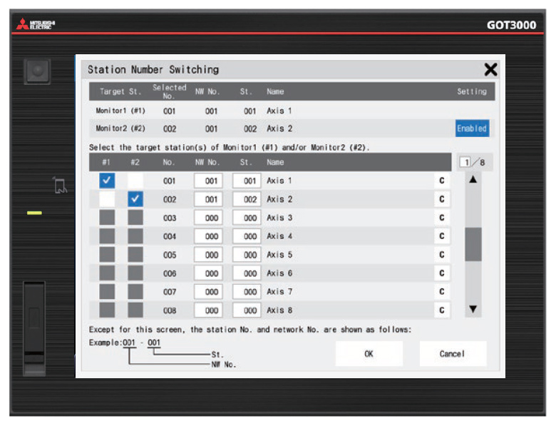 Register monitoring target (FR-E800-E: Up to 64 units)